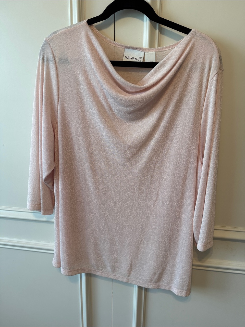 Fashion Bug Blush Pink Cowl Neck Top